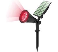 xiao 4 LED spot solaire 2 en 1 imperméable à l'eau lampe de sécurité arbre extérieur, Cour, Cour lumière solaire (Rouge)