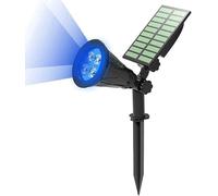 xiao 4 LED spot solaire 2 en 1 imperméable à l'eau lampe de sécurité arbre extérieur, Cour, Cour lumière solaire (Bleu)
