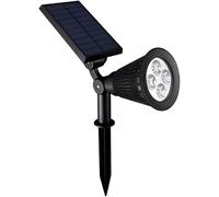 xiao 4 LED spot solaire 2 en 1 imperméable à l'eau lampe de sécurité arbre extérieur, Cour, Cour lumière solaire (Blanc)