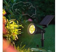 xiao 4 LED spot solaire 2 en 1 imperméable à l'eau lampe de sécurité arbre extérieur, Cour, Cour lumière solaire (Blanc chaud)