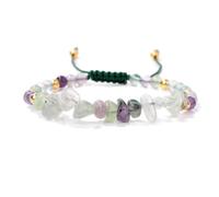 Xiao Hua Bracelet d'amitié en pierres écrasées pour femme, bracelet extensible empilable à breloques colorées, bijoux bohèmes d'été, plage, style C, 19 cm, pierre, 19 cm, pierre, 7.48inch, Pierre.