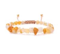 Xiao Hua Bracelet d'amitié en pierres écrasées pour femme, bracelet extensible empilable, bijoux à breloques colorées, bijoux bohèmes d'été, plage, style F, 19 cm, pierre, 19 cm, pierre, 7.48inch