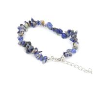 Xiao Hua - Bracelet de perles fait à la main, convient aux hommes et aux femmes, bracelet réglable classique en cristal naturel bleu foncé, 25 cm, pierre naturelle, 25 cm, pierre naturelle, 25cm/9.8in