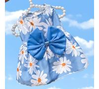 XIAO HUA Jolie robe pour chiot - Robe de princesse mignonne pour chat - Jupe pour chiens de petite fille (bleu, taille S)