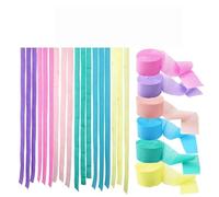 XIAO HUA Lot de 6 rouleaux de papier crépon couleur macaron pour décorations d'anniversaire, de fête prénatale (4,6 cm x 2,9 m)