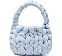 Xiao Hua Sac à bandoulière tissé pour femme - Sac fourre-tout tissé et sac de maquillage - Pour l'été - Tissage chic - 28 x 10 x 20 cm - Bleu, bleu, 11.02*3.93*7.87inch