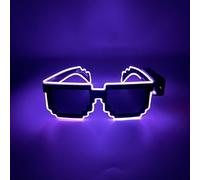 xiao Lunettes d'éclairage, fil néon Party Rave Lunettes, LED Costumes Accessoires pour les fêtes, Halloween, Noël (Violet;)