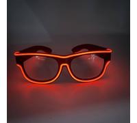 xiao Lunettes d'éclairage sans fil, Luminous El Wire Neon Party Rave Lunettes, 3 modes d'éclairage, USB Charge LED Costumes Accessoires pour les fêtes, Halloween, Noël (lumière rouge)