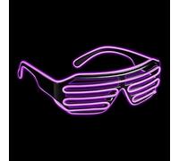 xiao Lunettes LED blanches, éclairer des lunettes multi-couleur lumineuse dans les lunettes de néon sombres, Halloween (Violet)