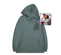 XIAO.Z Personnalisé Photo Sketch Sweat personnalisé Photo Hoodie Printemps Automne coloré Sweatshirt Mode Simple Couple Famille vêtements Saint Valentin Noël Cadeau d'anniversaire