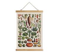 XIAOAIKA Poster vintage avec cadre de suspension, peinture murale de style rétro, motifs imprimés sur du lin sans décoloration, les parchemins en sapin sont durables (30 x 40 cm)