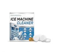 XIAOBAN Détartrant pour machine à glaçons - 12 tablettes propres pour comptoir de machines à glaçons, aide à enlever l'eau dure et l'accumulation de minéraux pour une glace savoureuse