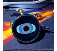 XIAOBAN Phare réglable diable œil de démon diable œil de démon, phare dynamique USB LED 12 V pour tout modèle de voiture, lumière diurne, lumière diurne multicolore