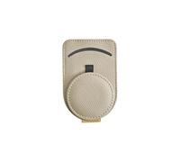 XIAOBINGFA 2 Pièces Clip pour Lunettes de Voiture pour Opel Corsa F I 2019-2023 -, Cuir Clip de Support de Lunettes de Visière de Voiture Protège Lunettes pour Le Stockage de Lunettes,Beige