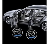 XIAOBINGFA 2 Pièces Lumière de Bienvenue Porte de Voiture pour Mazda Premacy 1999-2017 CP, Projecteur de Voiture pour Porte avec Logo Lumière d'accueil