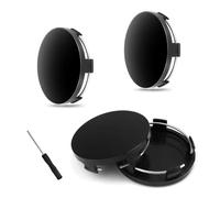 XIAOBINGFA 4 Pièces Bouchon de Jante pour Lada Niva (Year of Manufacture 1977-2020), Jantes Enjoliveurs Cache Moyeu Centre de Roue Centre de Jante Capuchons,Black-60mm