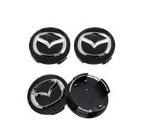 XIAOBINGFA 4 Pièces Bouchon de Jante pour Mazda MX-30 SUV 2020, Jantes Enjoliveurs Cache Moyeu Centre de Roue Centre de Jante Capuchons,Black-56mm