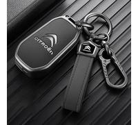 XIAOBINGFA Coque Clé de Voiture pour Citroen Jumpy SpaceTourer 2016-2023 2024, Étui Porte-clés Voiture à Distance Pochette Protection Rayures et L’Usure Accessoire Clé,Black-B