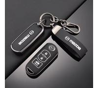 XIAOBINGFA Coque Clé de Voiture pour Mazda 6 2015-2019, Étui Porte-clés Voiture à Distance Pochette Protection Rayures et L’Usure Accessoire Clé,Black-B