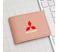 XIAOBINGFA Porte Papiers Voiture pour Mitsubishi Mirage 2012 2013 2014 2015 2016, Cuir Étui Permis de Conduire Housse Carte Grise Protection Organisateur,Pink