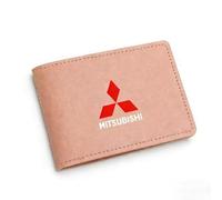 XIAOBINGFA Porte Papiers Voiture pour Mitsubishi Mirage VI Hatchback 2019-, Cuir Étui Permis de Conduire Housse Carte Grise Protection Organisateur,Pink