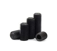 XiaoChenChen 2/50 pièces M3 M4 M5 M6 M7 M8 M10 M12 Filetage Fin Noir 12.9 Acier hexagonale à Six pans Creux Allen Tasse Point Grub Boulon sans tête vis de réglage(25pcs M5x0.5x12)