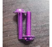 XiaoChenChen V 10 pièces M5 M6 * 16/20/25/30/40 Aluminium 6061 Bride Bouton vis à tête avec rondelle intérieure à Six pans Creux Allen vis décoratives Boulon(Purple,M5x16)
