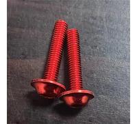 XiaoChenChen V 10 pièces M5 M6 * 16/20/25/30/40 Aluminium 6061 Bride Bouton vis à tête avec rondelle intérieure à Six pans Creux Allen vis décoratives Boulon(Red,M6x30)