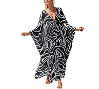 XIAOCILAO Robe Longue Caftan Boho Maillot De Bain Plage Peignoirs De Protection Robe de Plage Femme avec Col V Kaftan Maxi Bohème Longue Grande Taille Cache Maillot de Bain Plage