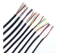 XIAOCLI Câble de Fil de Gaine de 10M, 28 26 24 22 20 18 16 AWG, câble de Signal en cuivre 2 3 4 5 6 7 8 10 Fils de Commande Audio électronique Souple UL2464(30AWG White,10M_10CORES)