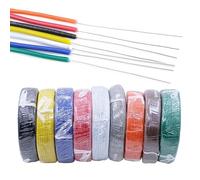 XIAOCLI Fil de cuivre à Noyau de 5/20M, 26 24 22 20 18 16 14 AWG, Isolation en PVC, placage étamé Solide, Ligne LED, équipement de Bricolage, câble électrique(Blue,20M_26AWG)