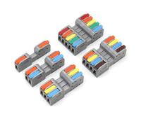XIAOCLI Mini connecteur de Fil Rapide Universel, 2/5/10 pièces, connecteurs de câblage électrique compacts, bornier de conducteur Bout à Bout enfichable(DF2604D-3,5pcs)