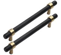 XIAODANHUA 2 Pièces Poignee de Garde-robe Boutons de Armoire de Salle de Bain en Cuivre Poignées Décoratives pour Meubles Poignee de Table de Chevet Solide avec Vis (Hole Distance 128mm)