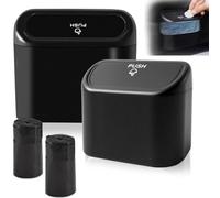 XIAOFEIDAFA 2 Pièces Poubelle de Voiture pour Dacia Sandero 2015-2025, Mini Corbeille Boîte à Ordures Suspendue Intérieur Accessoires Auto