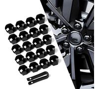 XIAOFEIDAFA 20 Pièces Cache Écrous de Roue pour Audi Q2 Q3 Q4 Q7 TT TTS TT-RS, Capuchons Boulons Protection Jante Noir Brillant Décoration Auto Robuste