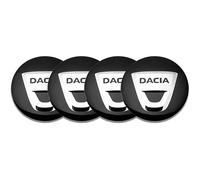 XIAOFEIDAFA 4 Pièces Autocollants de Capuchon de Roue pour Dacia Spring 2021-2022 56mm, Autocollant de Capuchon de Jante de Pneu,Capuchon de Moyeu,Voiture Accessoires,White