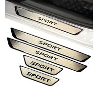 XIAOFEIDAFA 4 PièCes Protecteur De Seuil De Porte De Voiture pour Seat Ibiza 1993-2026, Inoxydable Porte De Voiture Entrer dans La Garde Plaques De Seuil,Black