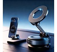 XIAOFEIDAFA Support Telephone Voiture pour Volvo EX30 EX90 S40 S60 S70 S80 S90, Rotatif à 360 Portable Aimanté Voiture pour iPhone 17 16 15 14-12 Pro Max et Android Phone