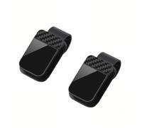 XIAOGUANGFADACAI 2 Pièces Porte-Lunettes pour Ford Fiesta VI Trend Titanium 2011-06.2017 Clip de Pare-Soleil Voiture Support à Lunettes Fibre de Carbone ABS Stable Pratique Noir