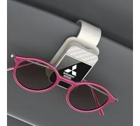 XIAOGUANGFADACAI 2 Pièces Porte-Lunettes Voiture pour Mitsubishi Mirage 2012 2013 2014 2015, Clip Visière Soleil Support Lunettes Carte Ticket Rangement Accessoires Auto,Beige