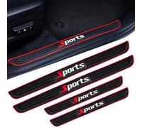 XIAOGUANGFADACAI 4 Pièces Protections de Seuil de Porte pour Ford Fiesta VI Trend Titanium 2011-06.2017, Plaque de Marchepied Pédale Caoutchouc Noir Antirayures