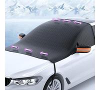 XIAOGUANGFADACAI Bache Pare Brise Protection Hiver pour Citroen C4 Picasso 2010-2013, Couverture de Pare-Brise d'hiver avec 6 Fixations Magnétiques, Pliable, Givre, Neige,Orange