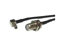 XIAOGYYE 1 Câble Coaxial Rg174 Mâle Type F Vers Prise Femelle Ts9 Coudée 15 Cm/30 Cm/50 Cm/100 Cm, Adaptateur Pour Modem 3G/F Female/100Cm