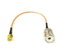 XIAOGYYE 1 Rallonge de Modem Sans Fil Sma Mâle Vers N/Uhf/Mcx/Mmcx Femelle, Connecteur À Écrou, Câble Droit En Queue de Cochon Rg316/Smaj-Uhfk/400Cm