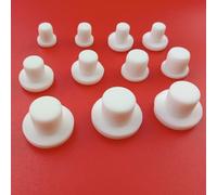 XIAOGYYE 10 Bouchons En Silicsolides En Forme de Champignon Pour Trous de 7,5 Mm, 7,8 Mm, 8/8,3/8,5 Mm, Embouts Coniques Ronds Pour Masquage Des Trous/White/A 6.30Mm(0.248 Inch)