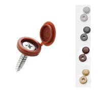 XIAOGYYE 100Pcs Hinged Plastic Screw Cap Cover Fold Snap Protective Cap Button,For Carniture Decorative Nuts Cover Bolts Hardware/Heavy Gray