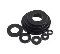 XIAOGYYE 10Pcs Rondelles En Nylon Noir Rondelle Plate En Plastique, M2 M2.5 M3 / M4 M5 M6 M8 M10 M12 M14 M16 M18 M20/10Pcs/M2*5 * 1Mm