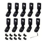 XIAOGYYE 10Sets 2020 Corner Bracket L-Type Internal Connectwith Screw,For 2020 Series 6Mm Slot Aluminum Extrusion Profile Accessories/Black/D