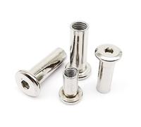 XIAOGYYE 20Pcs M3/M4 M5 M6 Long Ss 304 Hex Hexagon Socket Headniture Rivet Connector Insert Joint Sleeve Nut/M5_Long 12Mm