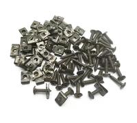 XIAOGYYE 20Sets M4 M5 Scooter de Voiture de Moto Moped Ecouverture En Plastique Reteneur En Métal Vide Et Pinces Auto-Appuyantes/M4*20 (20Pcs)